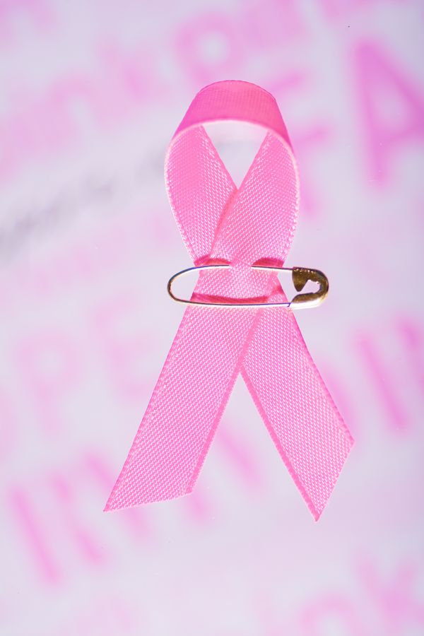 A pink awareness ribbon